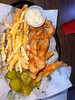 Fish Strips and Cheese Fries